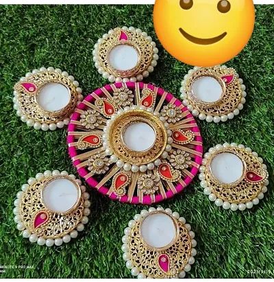 Premium Quality Tea Light Holder Cum Rangoli Housewarming Favors, Lights For Decoration, Floral Rangoli, Rangoli Diwali, Decorations Items, Diwali Decoration Items, Diwali Lights, Temple Decor, Festive Home Decor