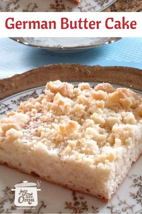 This Butterkuchen, also called Sugar Cake (Zuckerkuchen), is a traditional German cake served for afternoon coffee. The yeast dough makes it economical yet absolutely delicious! German Butter Cake, German Pastries, German Food Authentic, Kek Lapis, German Cake, German Desserts, German Baking, Austrian Recipes, Butter Cake Recipe