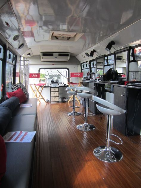 Mobile van interior Mobile Barbershop, Mobile Nail Salon, Mobile Hair Salon, Mobile Beauty Salon, Mobile Barber, Beauty Van, Dream Salon, Home Hair Salons, Mobile Spa