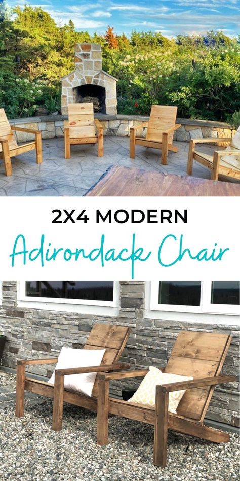 Anderondike Chair, Easy Outdoor Chair Diy, Adorandak Chairs Diy How To Build, Adarondic Chairs Around Fire Pit, Adarondic Chairs Plans Free, Adorandak Chairs, Diy Garden Chair, Diy Adirondack Chair, Outdoor Chairs Diy