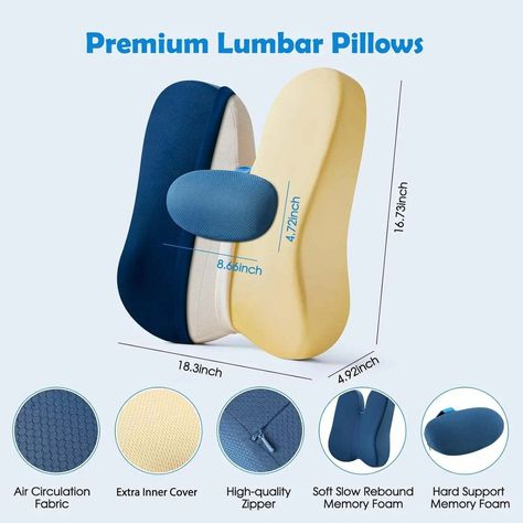 🚀Upgrade your posture game with our Ergonomic Memory Foam Lumbar Support Pillow! Say goodbye to back pain and hello to comfort and improved posture. 💪 #ergonomic #postureperfect #lumbarlove #memoryfoam #backpainrelief #sittingpretty #healthylifestyle #comfortzone #workfromhome #selfcare Shop Now https://www.platinum-level.com/products/ergonomic-memory-foam-lumbar-support-pillow-for-improved-posture1716252445069 Lumbar Support Pillow, Support Pillows, Back Pain Relief, Lumbar Support, Comfort Zone, Say Goodbye, Back Pain, Memory Foam, Platinum