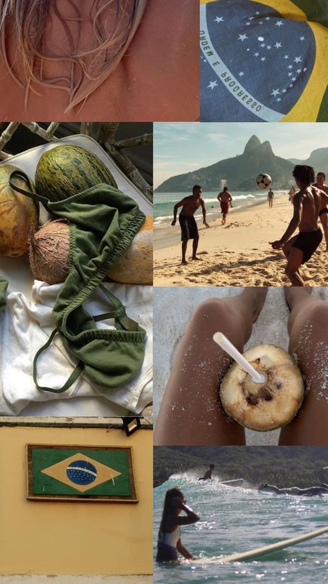 brazil #summer #brazil #moodboard Brazil Trip Aesthetic, Brazil Instagram Pictures, Brazil Color Palette, Brazil Summer Aesthetic, Brazil Party, Brazil Festival, Brazil Core, Brazil Vibes, Brazil Summer