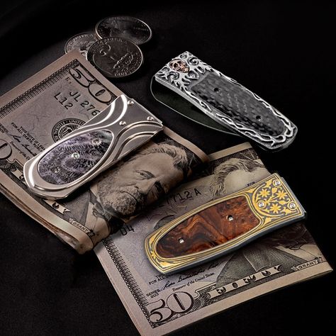 William Henry on Instagram: “We should all own a money clip. For those special times when all we need is a few cards and some cash. Or just for the pleasure of carrying…” Money Clips For Men, Cash Clip, Gentlemen Style, Jewelry Giveaway, Leather Tooling Patterns, Tooling Patterns, Retail Jewelry, William Henry, Money Clips