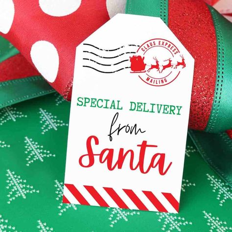 From Santa Gift Tags Diy, From Santa Gift Tags Printable Free, Free Printable Santa Gift Tags, Free Santa Gift Tags, From Santa Gift Tags, Santa Christmas Tags, Free Printable Christmas Tags, Diy Glitter Ornaments, Santa Gift Tags Printable