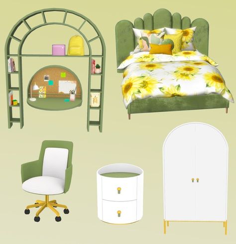 Andre - [DOWNLOAD] | Patreon Sims 4 Cc Sunflower, Sims 4 Window Seat Cc, Sims 4 Window Seat, Sims 4 Cc Bedroom Furniture Patreon Free, Sims 4 Patreon Cc Furniture, Sims4 Bed, Sims 4 Ps4, Peach Bedding, Sims Furniture