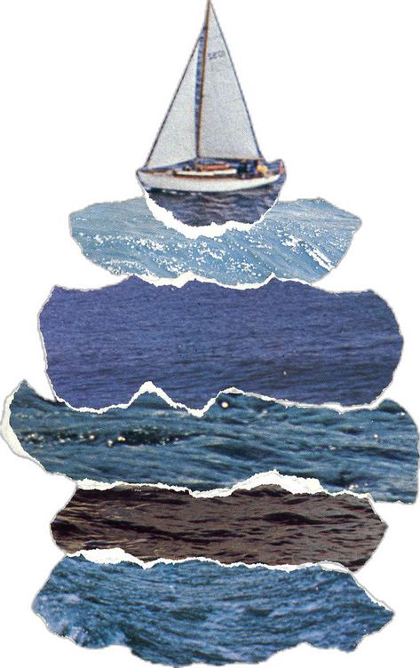 Kunst Collages, Collage Magazine, Poster Grafico, Sailboat Art, Collage Board, Collage Techniques, Collage Illustration, Collage Template, Collage Design