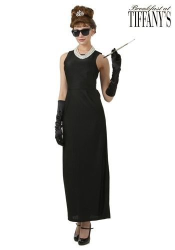 Holly Golightly Costume, Breakfast At Tiffany's Costume, Tiffany Costume, Holly Golightly, Breakfast At Tiffany's, Breakfast At Tiffanys, Medium Dress, Fancy Dress Costumes, Long Black Dress