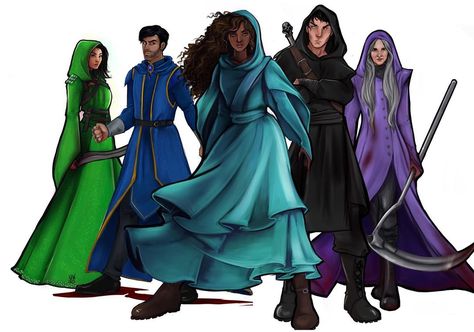 Kate Wheeler on Instagram: “Scythe line up- still have to draw Faraday, but have yet to get a clear idea of what I want him to look like.   Inspired by Scythe trilogy…” Kate Wheeler, Arc Of A Scythe, Scythe Book, Book Fan Art, Neal Shusterman, What Book, Fictional World, I Want Him, Book Memes