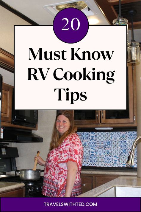 Discover the secrets to delicious meals on the road with these essential RV cooking tips! From organizing your RV kitchen space to creating tasty RV recipes with minimal ingredients, this collection has you covered. Learn how to plan meals, stock up on RV-friendly pantry staples and read our RV oven tips. Find clever RV cabinet storage solutions, versatile ingredient choices, and handy meal prep ideas. Whether you're a seasoned RVer or a newbie, these RV cooking tips are a must read! Rv Food Ideas, Road Trip Meals, Recipes With Minimal Ingredients, Rv Camping List, Rv Oven, How To Plan Meals, Rv Camping Recipes, Rv Recipes, Rv Trip Planner