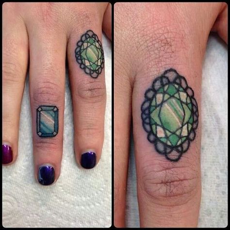 Tattoo'd jewels Jewel Tattoos For Women, Tattoos For Women Hand, Jewel Tattoos, Jewels Tattoo, Witchy Tattoos, Guitar Tattoo Design, Castle Tattoo, Gem Tattoo, Jewel Tattoo