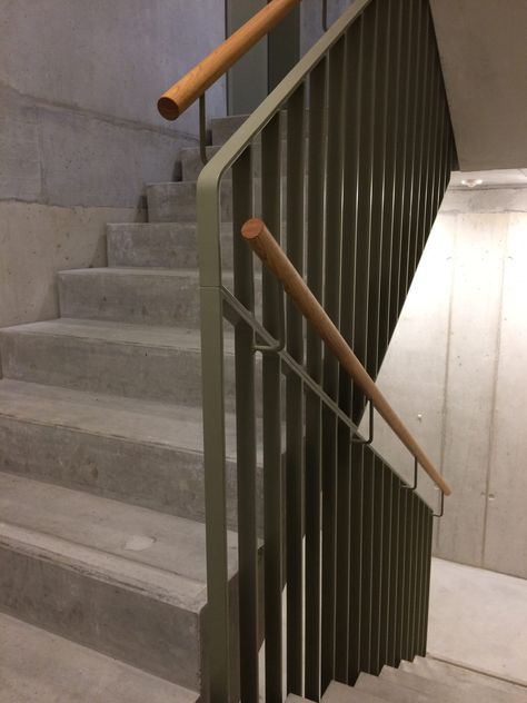 Guard Rail Design, Winder Stairs, Loft Railing, Balustrade Design, Steel Railing Design, Staircase Interior Design, Steel Balustrade, Elevator Interior, Staircase Railing