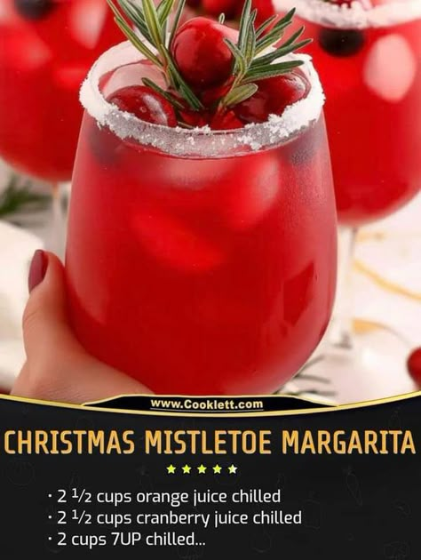 Easy Crockpot Recipes | Christmas Mistletoe Margarita (Large Batch) | Facebook Margarita Large Batch, Mistletoe Margarita, Margarita Ingredients, Peppermint Cheesecake, Christmas Mistletoe, Christmas Dinner Menu, Refreshing Drinks Recipes, Lemon Lime Soda, 7 Up