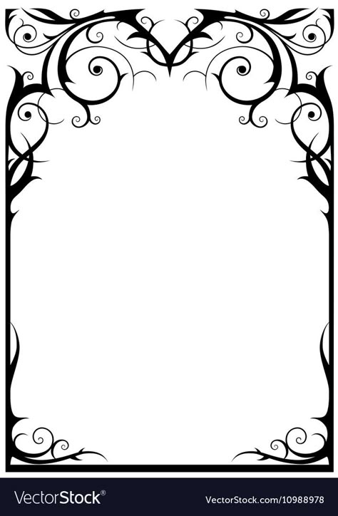 Page Borders Design, Frame Border Design, Book Page Art, Silhouette Images, Frame Vector, Borders And Frames, Book Binding, Spell Book, Book Page