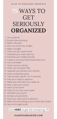 how-to-get-organized-with-tips-and-tricks Get Seriously Organized, Seriously Organized, Room Organization Bedroom, Password Organizer, Organizational Tips, Dollar Store Diy Organization, Declutter Challenge, Holiday Organization, Live Life Happy