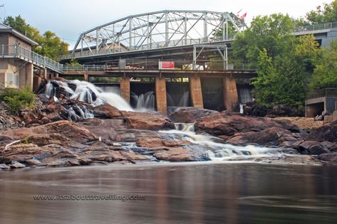 Bracebridge Falls on the Muskoka River in Bracebridge, Ontario, Canada. Bracebridge Ontario, Reading Images, Muskoka Ontario, Muskoka Living, Raw Footage, Ontario Travel, Canada Eh, Adventure Seeker, Canada Photos