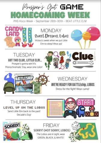 School Spirit Theme Days, Student Council Homecoming Ideas, Spirit Week Themes Preschool, Homecoming Game Ideas, Jersey Day Spirit Week Poster, Movie Spirit Week Ideas, Homecoming Ideas Theme Spirit Weeks, School Spirit Week Ideas Highschool, Cheer Pep Rally Themes