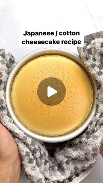 World of Eclairs on Instagram: "Japanese/cotton cheesecake RECIPE🚨  Also known as “soufflé cheesecake”, it has a unique texture: light, fluffy, spongy, and creamy at the same time😍  ➡️Ingredients (15cm/6inch baking pan):  170g cream cheese (3/4 cup) 125g milk (1/2 cup) 60g butter (1/4 cup) 65g egg yolks (~3.5 egg yolks) 60g all purpose flour (1/2 cup) 130g egg whites (~3.5 eggs) 70g sugar (1/3 cup)  Instructions:   1. Preheat your oven to 150°C/300°F. 2. Spray a baking pan with cooking oil spray and line it with a parchment paper or use reusable Teflon baking mats (optional). 3. Combine the milk and butter, then bring the mixture to a boil. 4. Transfer the cream cheese to a tall measuring cup or plastic container and add the boiling milk with butter. 5. Use an immersion blender to combin Tall Cheesecake Recipe, Japanese Fluffy Cake, Cotton Cheesecake Recipe, Soufflé Cheesecake, 3 Ingredient Japanese Cotton Cheesecake, Japanese Cotton Cheesecake Recipe, Japanese Souffle Cheesecake, Japan Cheesecake Recipes, Japanese Fluffy Cheesecake Recipe