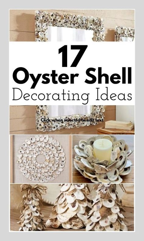 Those rustic looking oyster shells make for some great home decor! Plus, these oyster shells can be "harvested" at restaurants, in case you want to use some of these oyster shell decorating ideas as inspiration for a DIY project -and some of the featured ideas are, in fact, DIY ideas. But there are many stunning oyster shell decorations that you can purchase. All featured on completely-coastal.com .