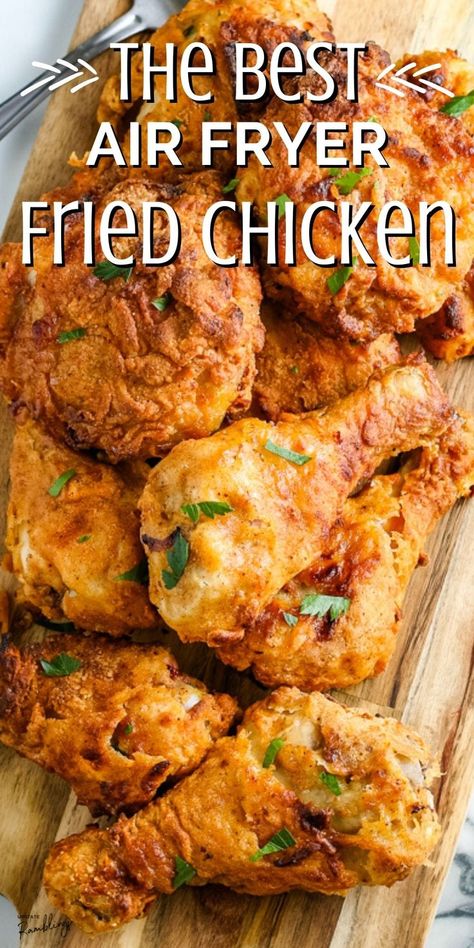 Best Air Fryer Fried Chicken, Easy Air Fryer Fried Chicken, Air Fryer Recipes Chicken Wings, Easy Fried Chicken, Air Fryer Fried Chicken, New Air Fryer Recipes, Air Fryer Recipes Snacks, The Best Air Fryer, Making Fried Chicken