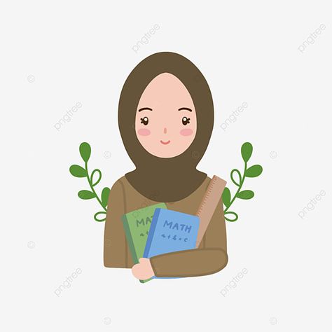 Muslim Teacher, Hijab Illustration, Wearing Hijab, Free Download, For Free