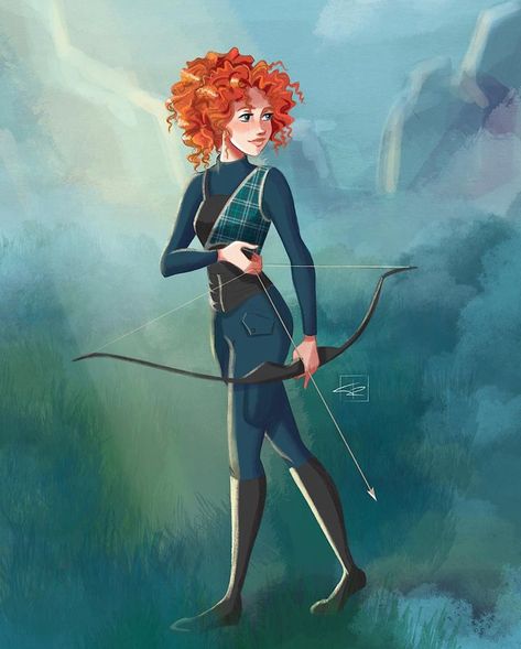 Merida Fanart, Merida Outfit, Modern Merida, Merida Disney, Sleeping Beauty Maleficent, English Girls, Disney Brave, Merida Brave, Disney Princess Drawings