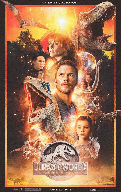 Neemz no Twitter: "@UniversalPics presents #JurassicWorldFallenKingdom directed by @FilmBayona. In theaters June 22nd. - #JurassicWorld #JurassicPark25 #JurassicPark @colintrevorrow - Design by Nima Nakhshab.… https://t.co/fWIfQkE7fr" . Jurassic World Poster, Film Jurassic World, Drew Struzan, Jurassic World Wallpaper, Jurassic World Movie, Jurassic World 3, Jurassic World 2015, Jurassic World 2, Kingdom Movie