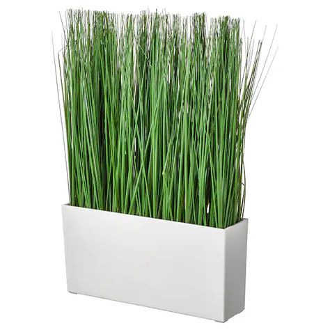 For dresser or desk or shelf - FEJKA Artificial potted plant with pot - grass - IKEA Office Department, Artificial Plant Wall, Flower Pot Design, Plastic Plant Pots, Planta Artificial, Artificial Potted Plants, Creative Office, Viria, Pot Designs