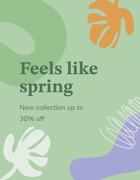 Spring Sale Poster, Botanical Aesthetic, Sales Template, Sale Template, Flower Poster, Mood And Tone, Aesthetic Template, Vector Flowers, Spring Sale