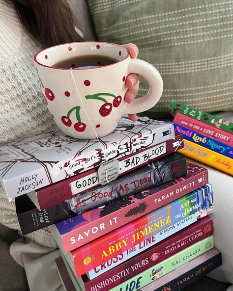 My end of 2024 tbr 🕯️☕️✨🧺 Some of these are rereads, some of them have been sitting on my tbr just waiting for me to pick them up, and every single one I can’t wait to dive in to. I almost never stick to a tbr so I’m hoping I actually get through all of these before the year is over 🥹 I’m currently reading Savor It by @authortarahdewitt and absolutely LOVING it — bestie @bookish.joo has been recommending this and she did not disappoint !!! The one I’m most looking forward to reading is my ... Cute Reading Aesthetic, All This Time Book, My Reading Vibes, Book Love Aesthetic, Romance Book Ideas, Love Books Aesthetic, Tbr Aesthetic, Love In Books, Book Reader Aesthetic