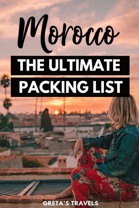 Planning a trip to Morocco and not sure what to wear in Morocco? This ultimate Morocco packing list covers everything you should pack for Morocco, including tops, bottoms, accessories and other useful extras. #Morocco #marrakech #africa #packinglist #packingadvice #traveladvice #traveltips #moroccotraveltips #moroccopackingtips What To Pack For Morocco, Morocco Scenery, Morocco Packing List, Packing Advice, Morocco Packing, Africa Packing List, Marrakesh Travel, Morocco Trip, Morocco Photography