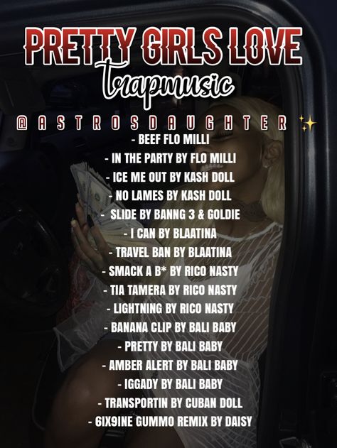 Music Playlist Pfp, Playlist Baddie, Baddie Songs To Post Yourself With, Songs To Listen To When You Feel Like A Baddie, Rap Love Songs Playlist, Baddie Music Playlist, Party Music Playlist, Rap Music Playlist, Music Suggestions Instagram Story