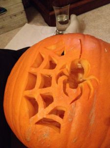 Jack O Lantern Spider, Spider Man Jack O Lantern, Bat Jack O Lantern Ideas, Pumpkin Carving Themes, Jack O Lantern Ideas Creative, Spider Pumpkin Carving, Spider Jack O Lantern, Kids Pumpkin Carving, Jack O Lanter