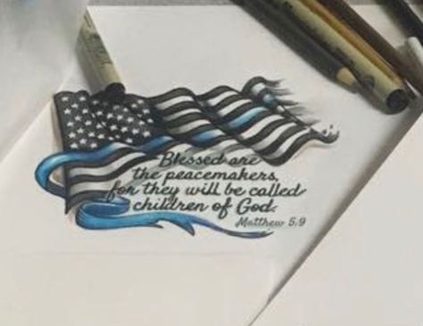 Designer Tattoo Ideas, Law Enforcement Tattoos, Tattoo Bts, Police Tattoo, Designer Tattoo, Flag Tattoos, Bts Tattoo, Tattoo Ideas Unique, Tattoo Artist Tattoo