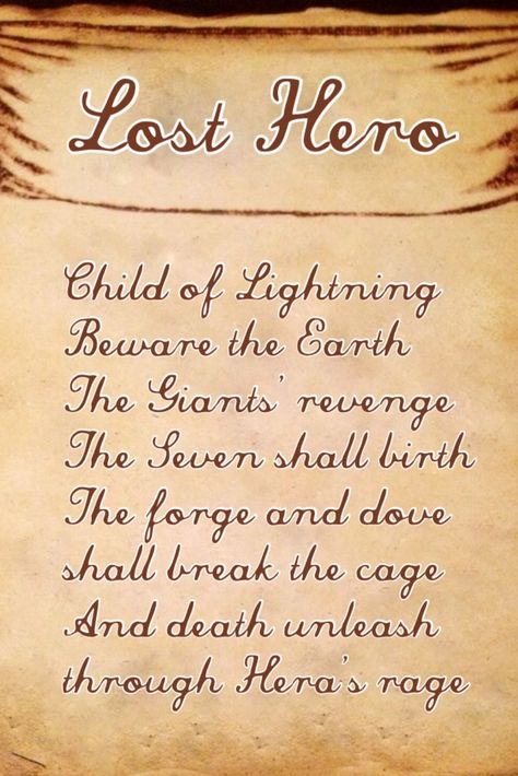 Heroes Of Olympus: The Lost Hero Lost Hero Fanart, The Lost Hero Quotes, Heroes Of Olympus The Lost Hero, Heroes Of Olympus The Seven, Pjo Prophecies, Percy Jackson Prophecy, Percy Jackson Gods, The Lost Hero, Percy Jackson Wallpaper