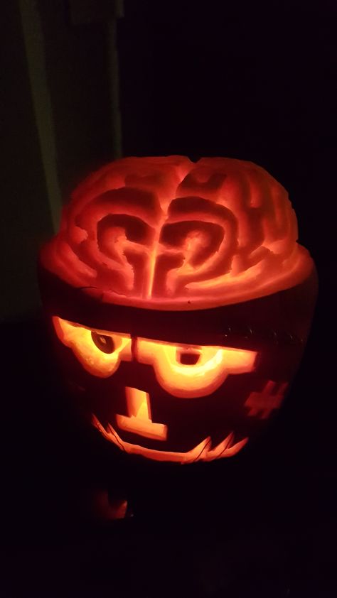 Halloween Pumpkin, Pumpkin Carving, Halloween Pumpkins, Brain, Carving, Halloween