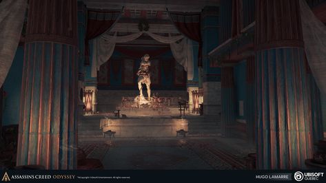 ArtStation - Assassin's Creed Odyssey - Limestone Temple Kit's And Landmarks, Hugo Lamarre Temple Of Apollo Delphi, Ancient Greece Architecture, Temple Of Apollo, Greece Architecture, Oracle Of Delphi, Assassin's Creed Odyssey, Sun Projects, Greek Temple, Assassins Creed Odyssey