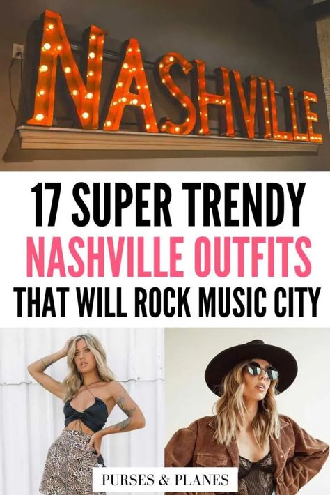 17 Trendy Nashville Outfits That Will Rock Music City • Purses & Planes Nashville Summer Outfits, Trendy Nashville Outfits, Nashville Outfits Summer, Nashville Outfits Spring, Nashville Fall, Nashville Style Outfits, Nashville Bars, Tennessee Outfits, Affordable Outfits