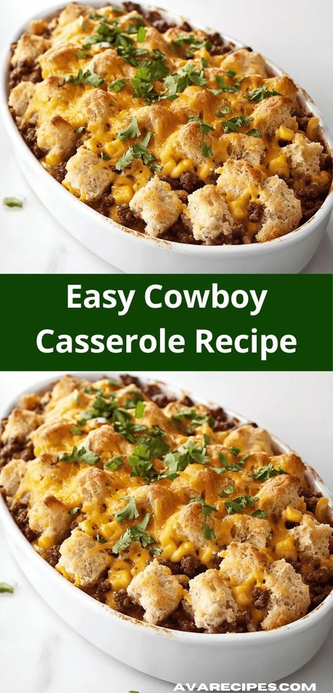 Searching for a crowd-pleasing dish for your next gathering? Discover this Cowboy Casserole, a delightful blend of flavors that’s both filling and easy to prepare. It's one of the best casserole recipes for family occasions. Cowboy Casserole Recipe, Cowboy Casserole, Mexican Casserole Recipe, Yummy Casserole Recipes, Tomato Soup Recipes, Tater Tots, Comfort Dishes, Easy Casserole Recipes, Easy Casserole