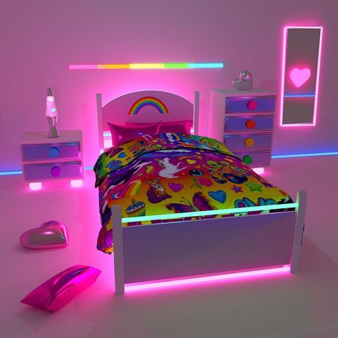 @lisafrank bedroom vibez Lisa Frank Bedroom, Girls Bedroom Unicorn, Unicorn Room Decor, Unicorn Room, Big Girl Bedrooms, Lisa Frank, Themed Gifts, Barbie Dream House, Unicorn Gifts