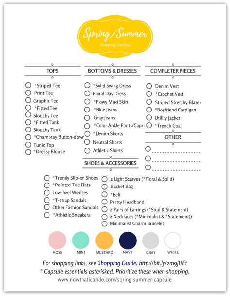 Frump Fighters, Fashion For Moms, Wardrobe Checklist, Shopping Checklist, Wardrobe Planner, Capsule Wardrobe Checklist, Spring Summer Capsule Wardrobe, Personalized Workout Plan, Round Wardrobe