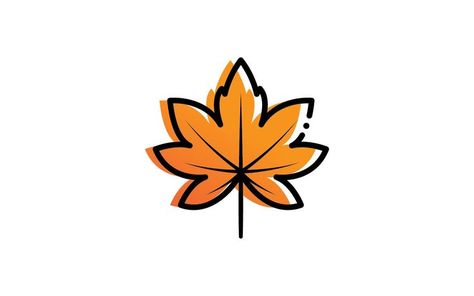 Autumn Leaf logo template. Vector illustration.V3 Logo Template Maple Leaf Logo, Leaf Illustration, Instagram Ideas Post, Leaves Vector, Leaf Logo, Natural Logo, Autumn Leaf, Vector Template, Logo Illustration