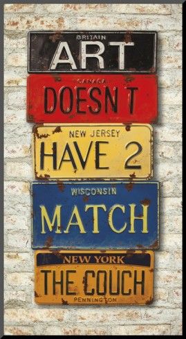 Couch - poster by Greg Constantine http://www.allposters.com/-st/Greg-Constantine_c151399_.htm #art made with license plates 3d Tiskárna, Words Art, Trash To Treasure, Wow Art, Fantasy Illustration, Pics Art, A Sign, Artsy Fartsy, The Words