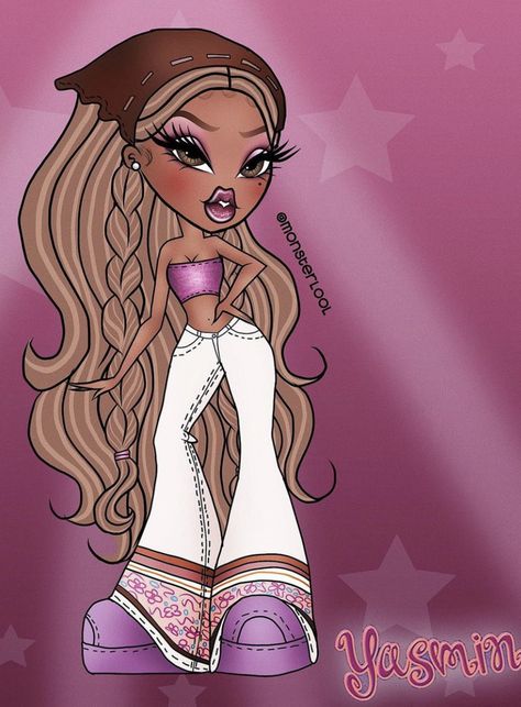 Brats Drawing Style, Bratz Doll Art Style, Brats Doll Painting, Bratz Dolls Art, Bratz Coloring Pages Aesthetic, Bratz Sketches, Bratz Painting, Bratz Dolls Paintings, Bratz Artwork