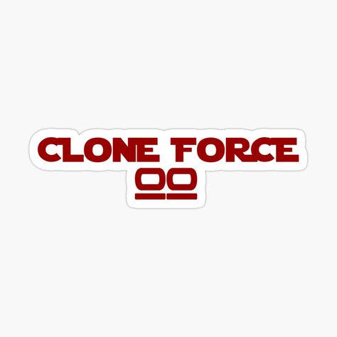 Get my art printed on awesome products. Support me at Redbubble #RBandME: https://www.redbubble.com/i/sticker/Clone-Force-99-SW-Font-by-ale-rose/77975027.EJUG5?asc=u Clone Force 99 Wallpaper, Attack Of The Clones Aesthetic, Clone Wars Laptop Wallpaper, Clone Force 99 Logo, Clone Wars Stickers, Clone Force 99, Font Sticker, Attack Of The Clones, Birthday Stuff