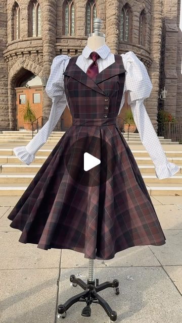 Gunnar Deatherage on Instagram: "Who is down for a little dark academia? @deadeyebrakeman ‘s video literally made me laugh out loud, and I cannot wait for some more of her trend forecasts!  This pattern is my pattern in the month, comes in sizes double 0 to 32 with a full video tutorial so begin beginners can also handle it, also, the shirt Pattern is releasing this Sunday on my Patreon, and has six different sleeves to go with it. It’s a good month to be on the Patreon lol. #diy #sewing #darkacademia #costume #academia" Gunnar Deatherage, Dark Academia Diy, Dark Academia Dress, Different Sleeves, Made Me Laugh, Sewing Patterns Girls, Laugh Out Loud, Diy Sewing Clothes, Dress Sewing Pattern