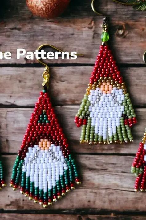 10 Fun Christmas Beaded Christmas Earrings Patterns Free Beaded Christmas Ornaments Patterns, Seed Bead Christmas Earrings Patterns Free, Christmas Tree Seed Bead Earrings, Beadwork Earrings Tutorial, Christmas Beaded Ornaments Free Pattern, Seed Bead Ornaments Free Pattern, Seed Bead Patterns Christmas, New Years Beaded Earrings, Seed Bead Christmas Earrings Free Pattern