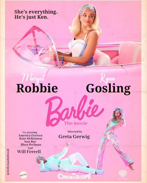 Di Assis (@dollylandinbrazil) | Instagram Cartoons Poster, Barbie Movie Poster, Dance Flyer, Barbie Movie 2023, Pink Dorm, Satirical Illustrations, Hi Barbie, Movie Merchandise, Barbie 2023