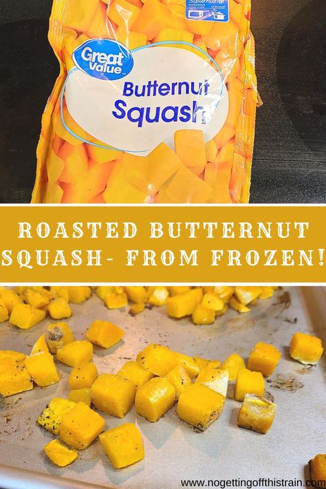 Can you roast frozen butternut squash? Absolutely! Here's how to do it to make the squash crispy and flavorful. Seasoning For Butternut Squash, Freezing Butternut Squash, Butternut Squash Skillet, Side Veggie Dishes, Butternut Squash Rice, Butternut Squash Recipes Healthy, Butternut Squash Side Dish, Squash Recipes Healthy, Healthy Dinners Easy