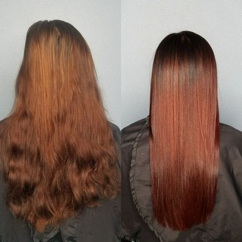 Hair Keratin Before And After, Keratin Before And After, Straightened Hair, Hair Job, Hair Keratin, Eyeliner Tattoo, Cosmetology, Keratin, Natural Hair