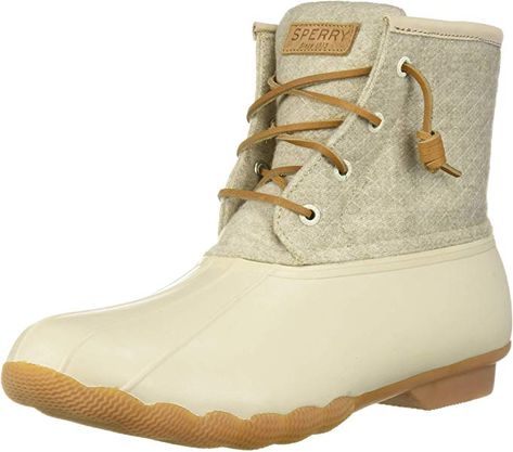 Amazon.com | Sperry Women's Saltwater Emboss Wool Rain Boot, Dark Grey, 10 M US | Rain Footwear Wool Boots, Winter Boots For Women, Sperry Women's, Sperry Top Sider, Sperry Shoes, Duck Boots, Boots For Women, Infj, Wedge Sneaker